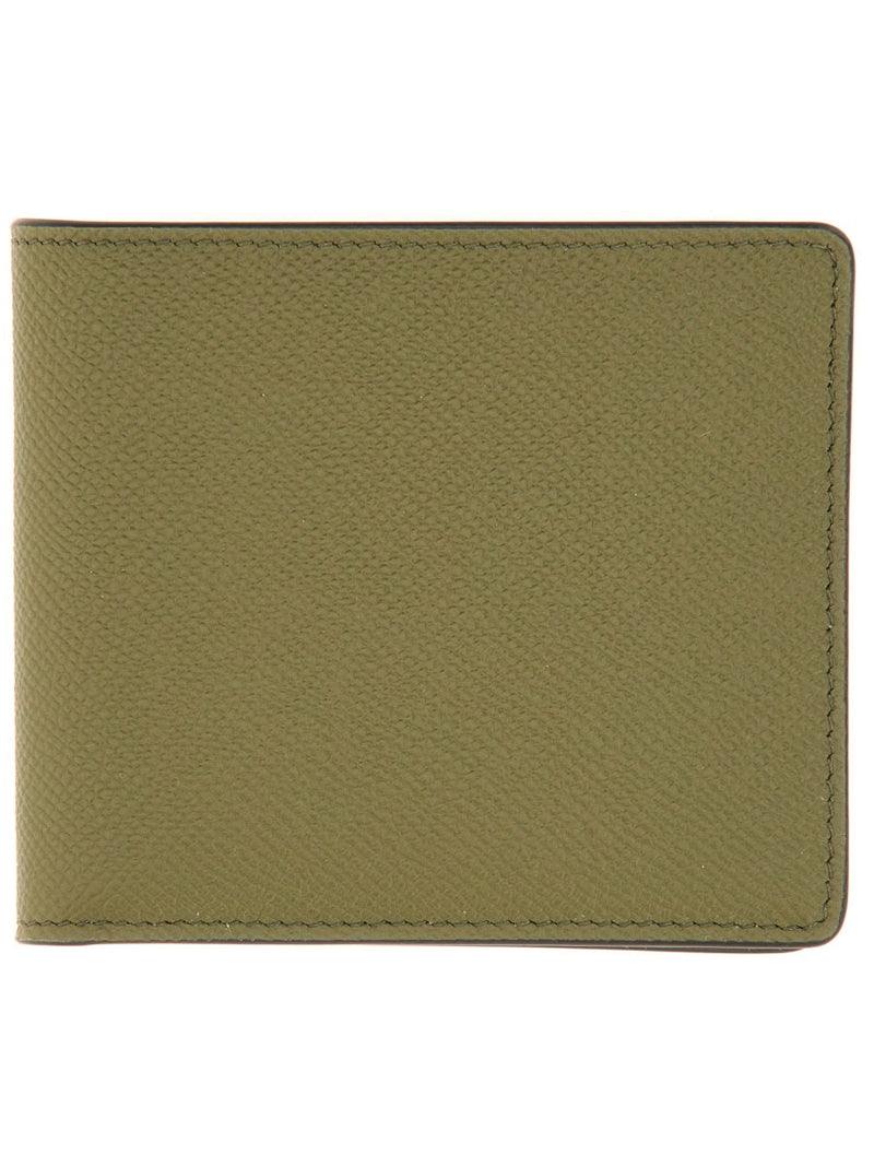 Maison Margiela Bi-Fold Four Stitches Wallet — Green Leather & Purses