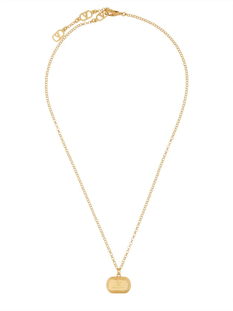 Valentino Garavani Ovalette Necklace — Gold Brass Necklaces