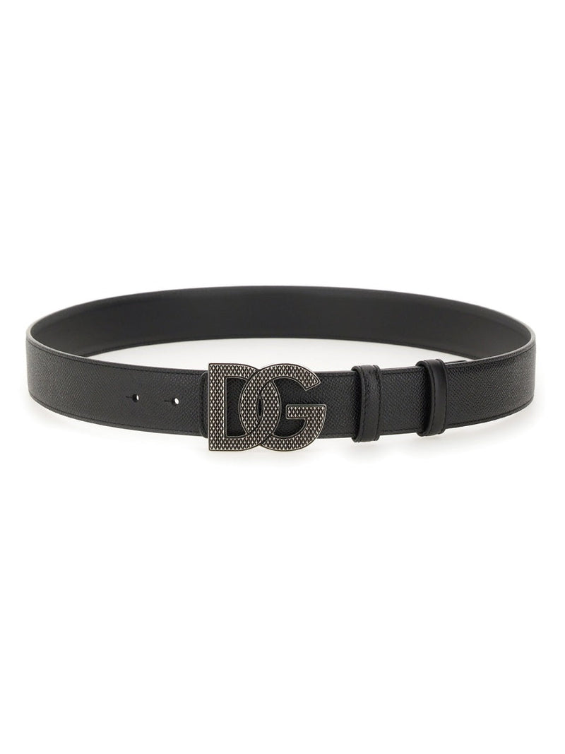 Dolce & Gabbana Leather Belt — Black