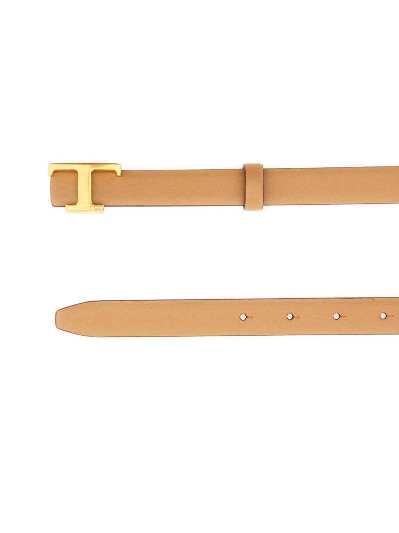Tods Belt — Beige Leather