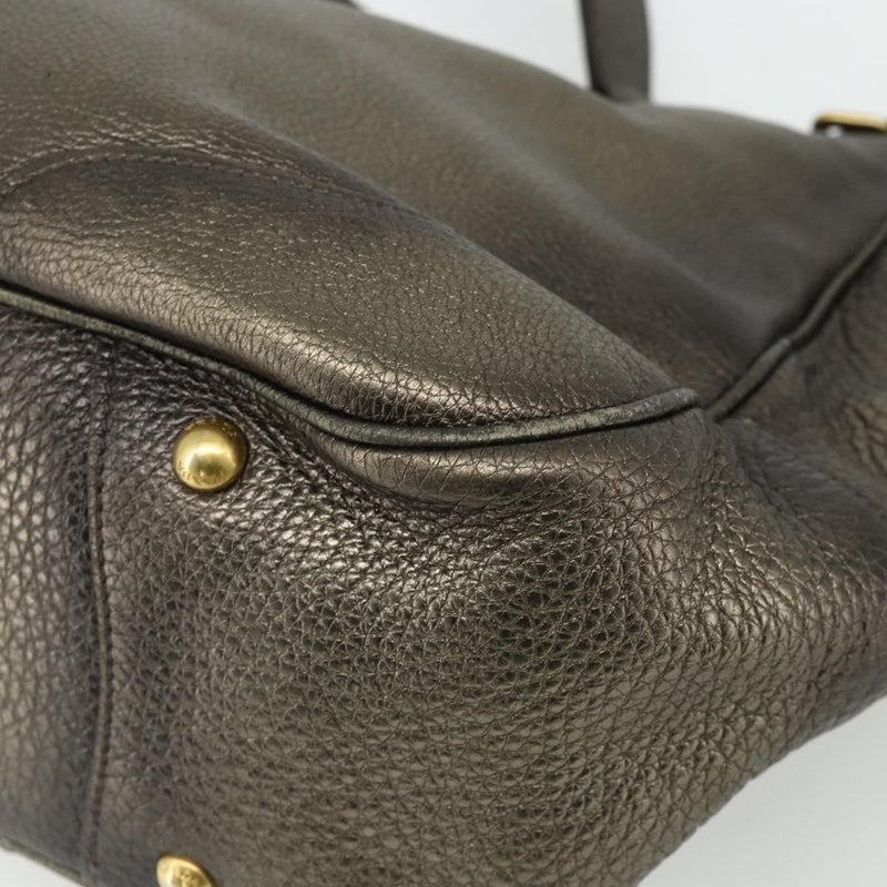 Prada Side Pocket Hobo Vitello Daino Gold Leather
