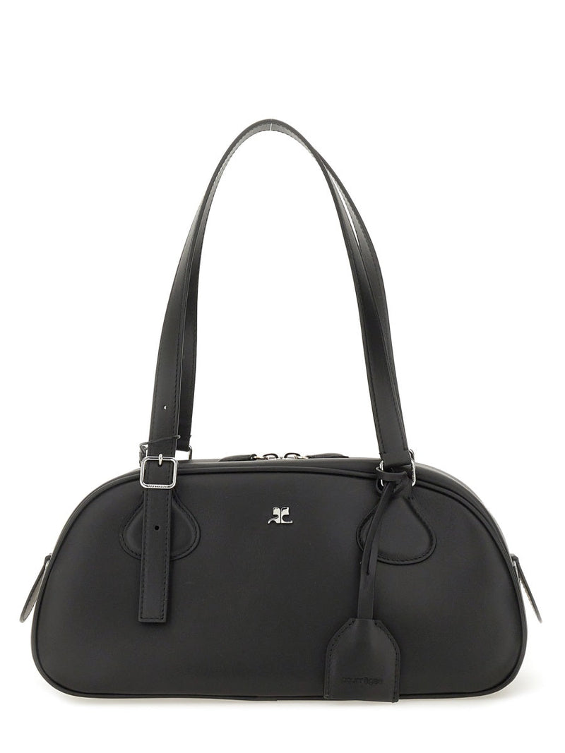 Courrèges Shoulder Bag — Black Main Material: Calf Leather