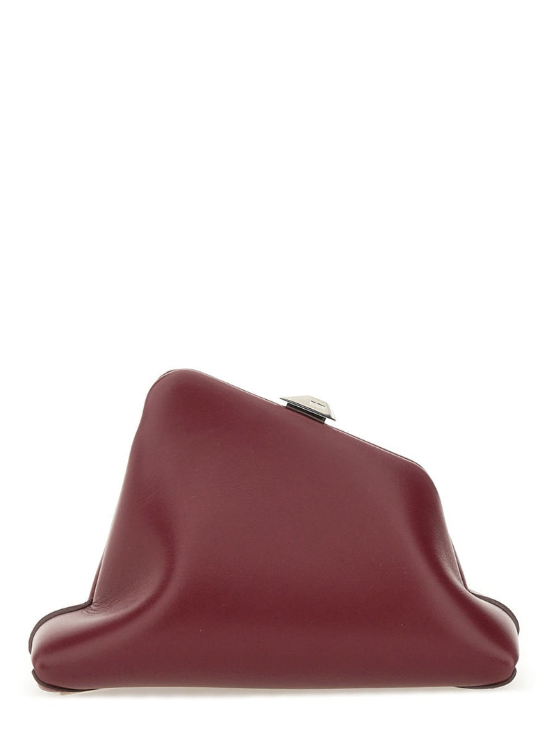 The Attico Day Off Clutch — Bordeaux Calf Bos Taurus