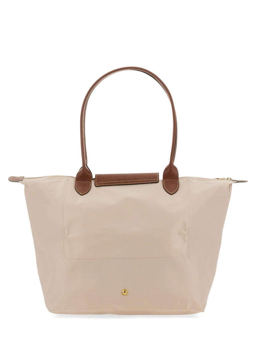 Longchamp Le Pliage Shoulder Bag — White Nylon