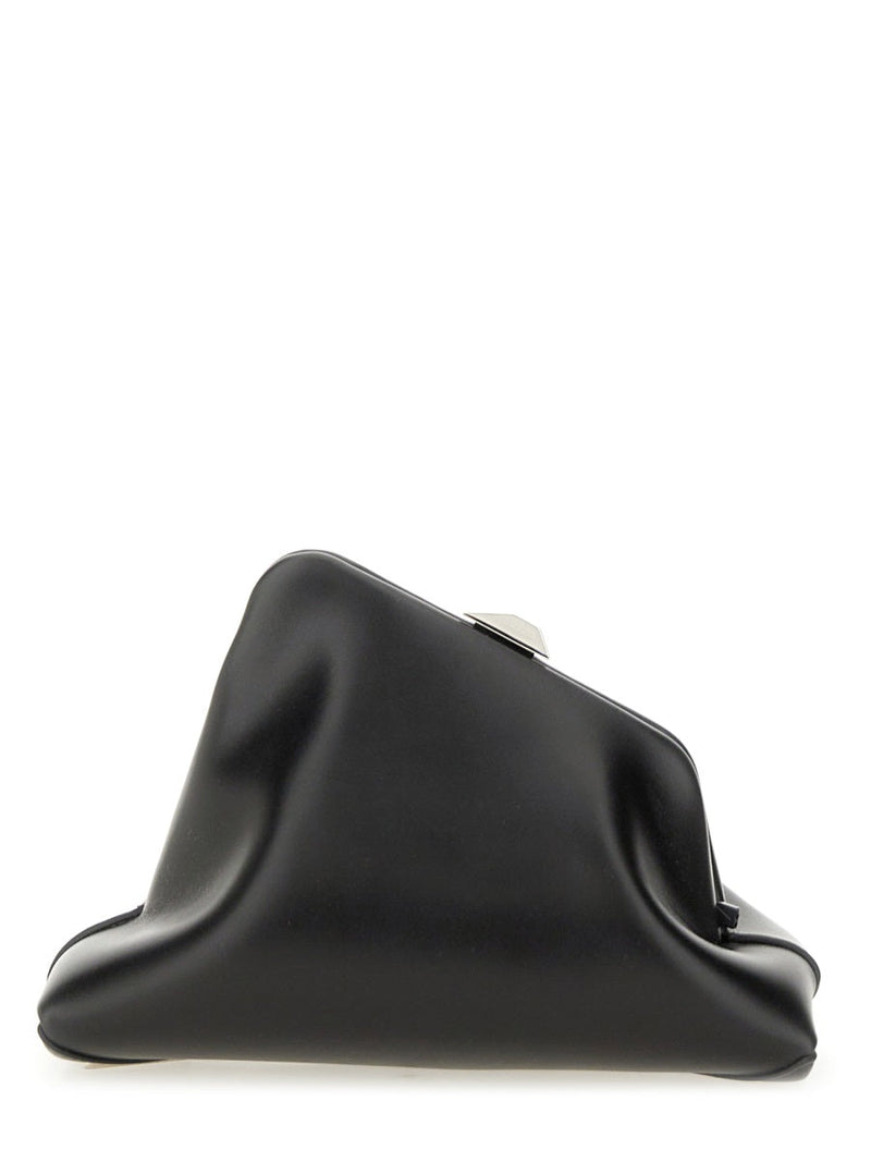 The Attico Day Off Clutch — Black Calf Bos Taurus