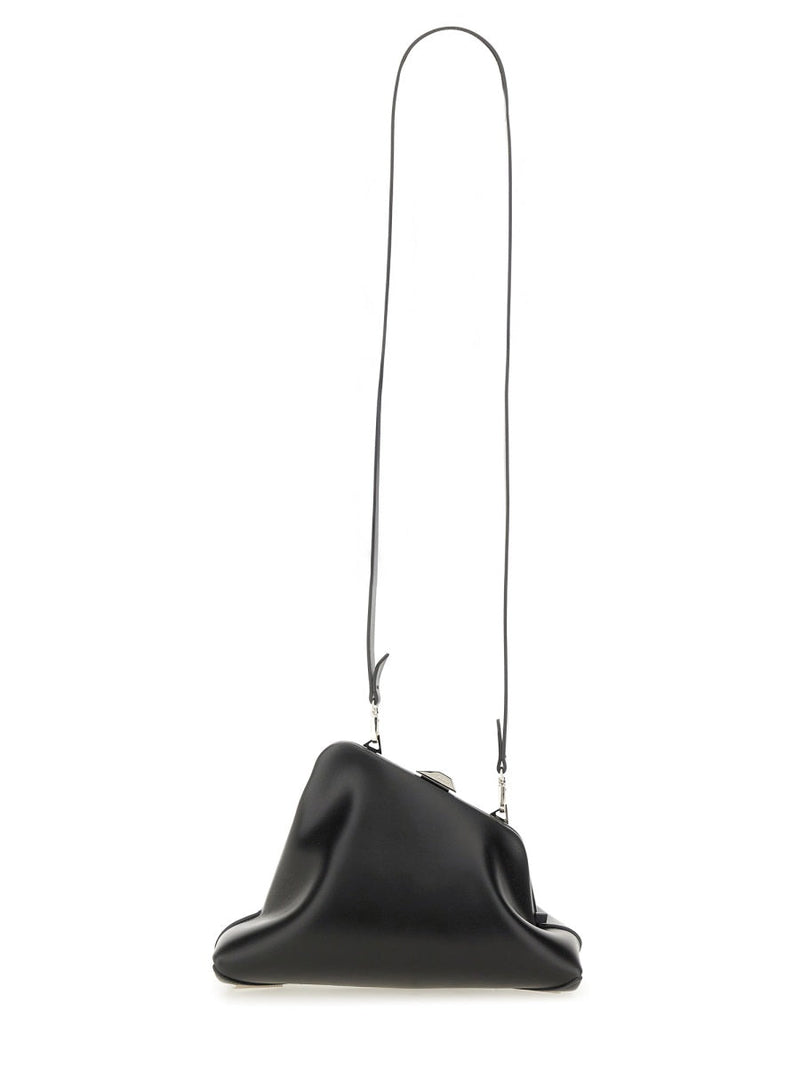 The Attico Day Off Clutch — Black Calf Bos Taurus