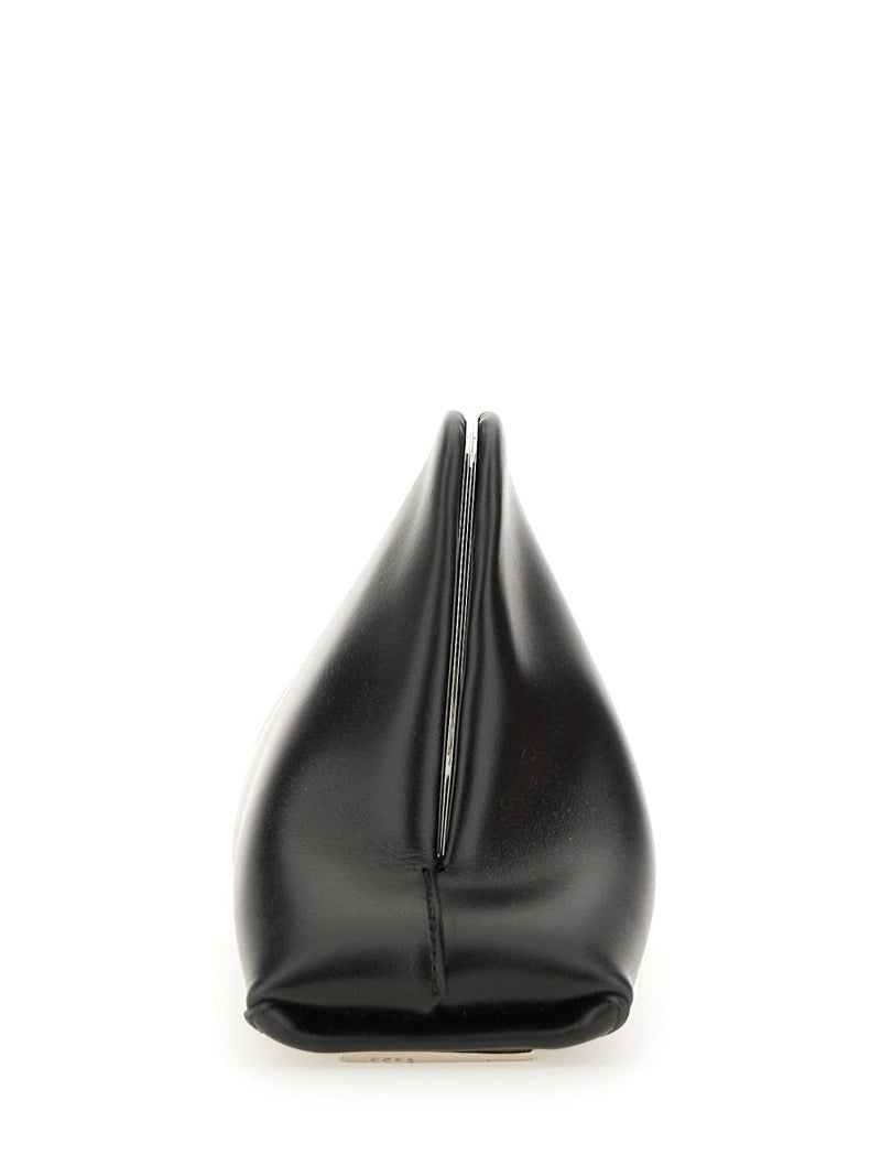 The Attico Day Off Clutch — Black Calf Bos Taurus