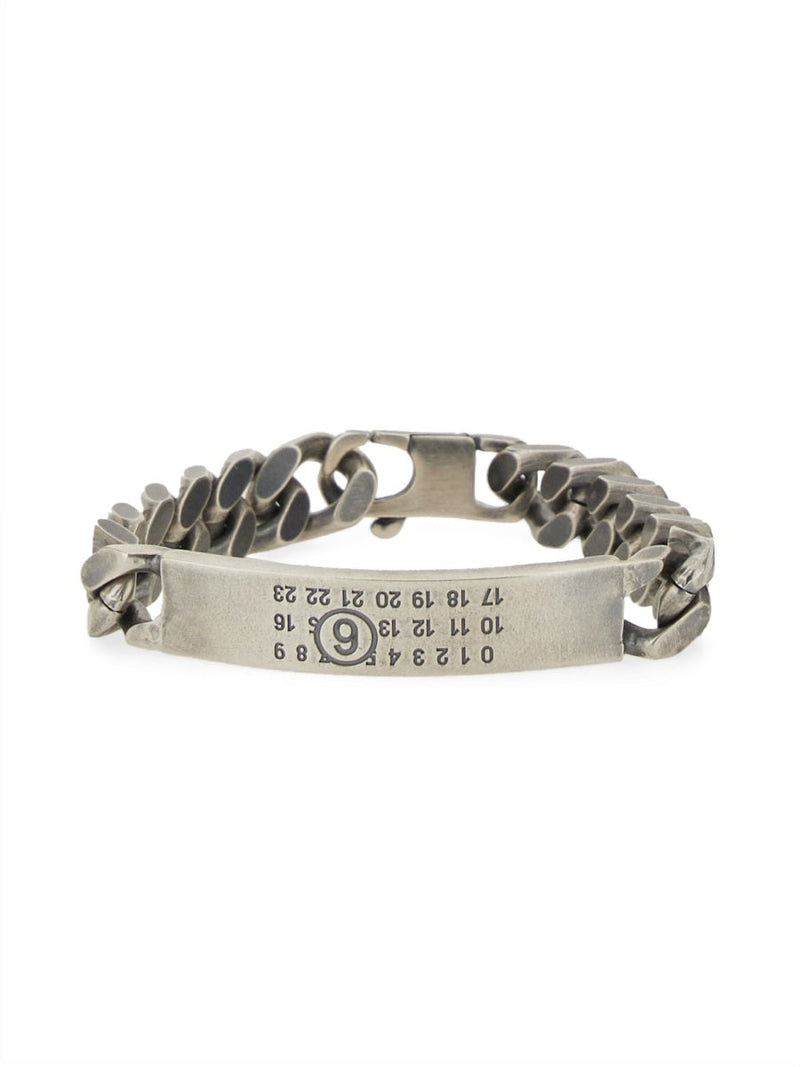 Mm6 Maison Margiela Chain Bracelet — Silver Brass Bracelets