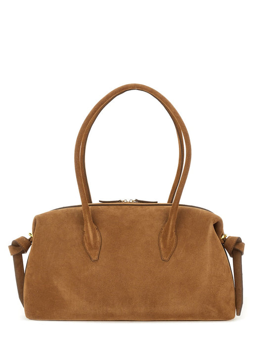 Yuzefi Brioche Duffle Shoulder Bag — Brown Bovine Leather
