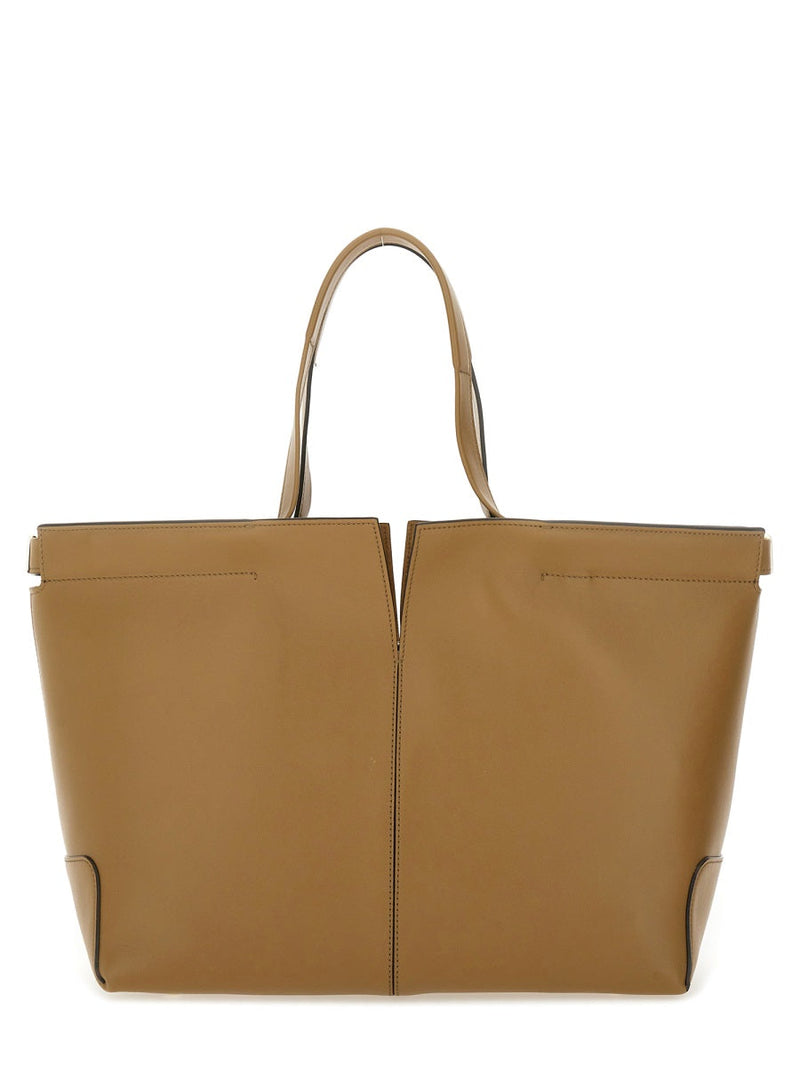 Tods Italian Leather Shoulder Bag — Brown Null