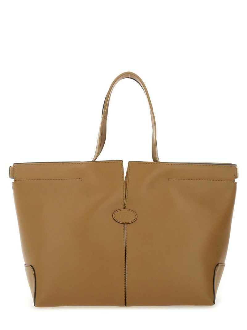 Tods Italian Leather Shoulder Bag — Brown Null