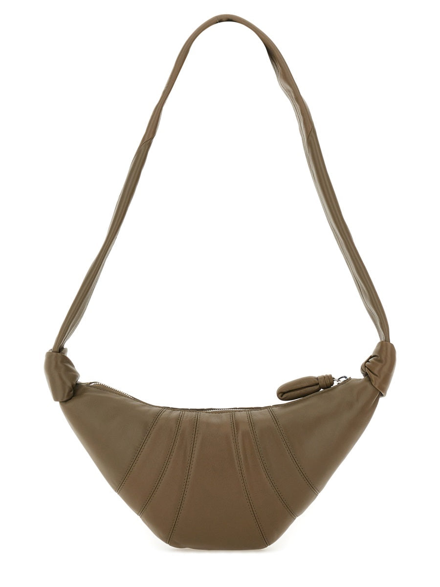 Lemaire Croissant Shoulder Bag — Brown Leather