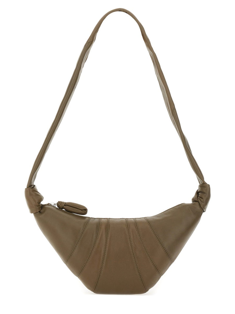 Lemaire Croissant Shoulder Bag — Brown Leather