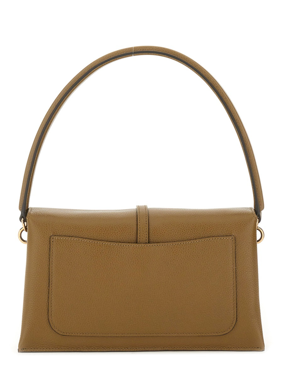 Tods T Timeless Shoulder Bag — Brown Calfskin