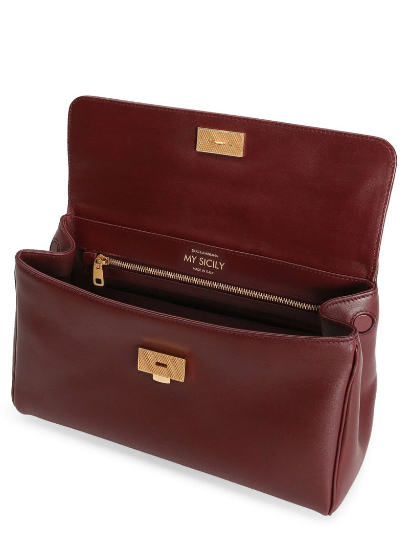 Dolce & Gabbana Shoulder Bag — Bordeaux Leather