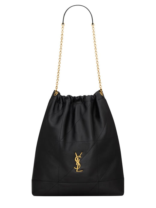 Saint Laurent Pochon Jamie Shoulder Bag — Black Lambskin