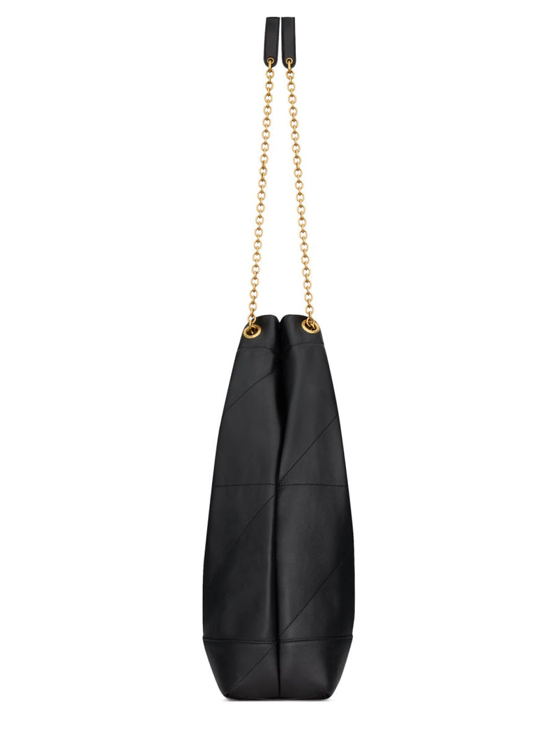 Saint Laurent Pochon Jamie Shoulder Bag — Black Lambskin