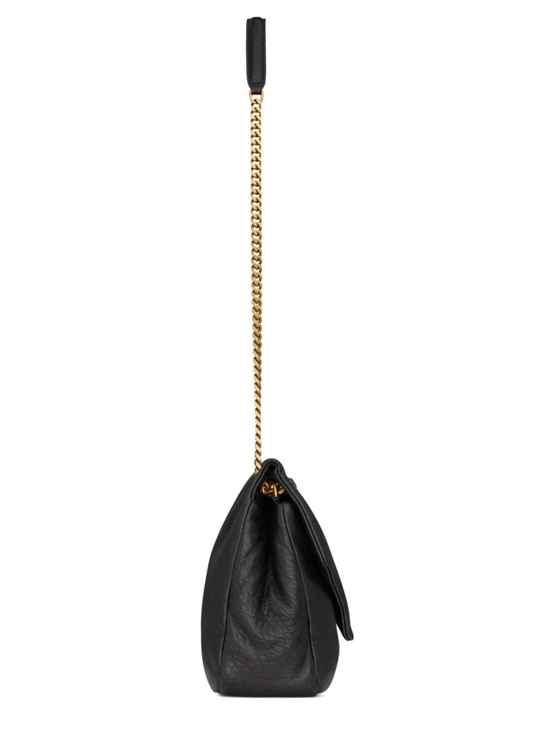 Saint Laurent Shoulder Bag — Black Leather