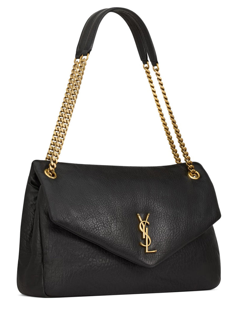 Saint Laurent Shoulder Bag — Black Leather