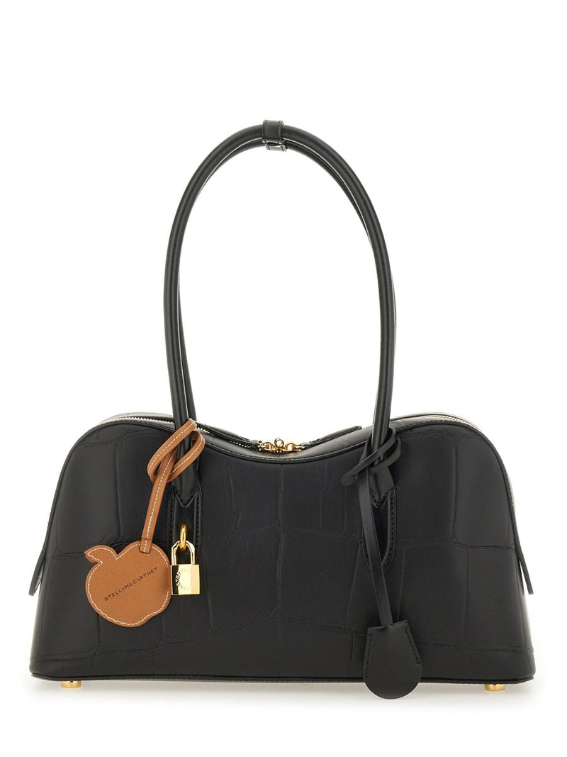 Stella Mccartney Shoulder Bag — Black Polyester Cotton