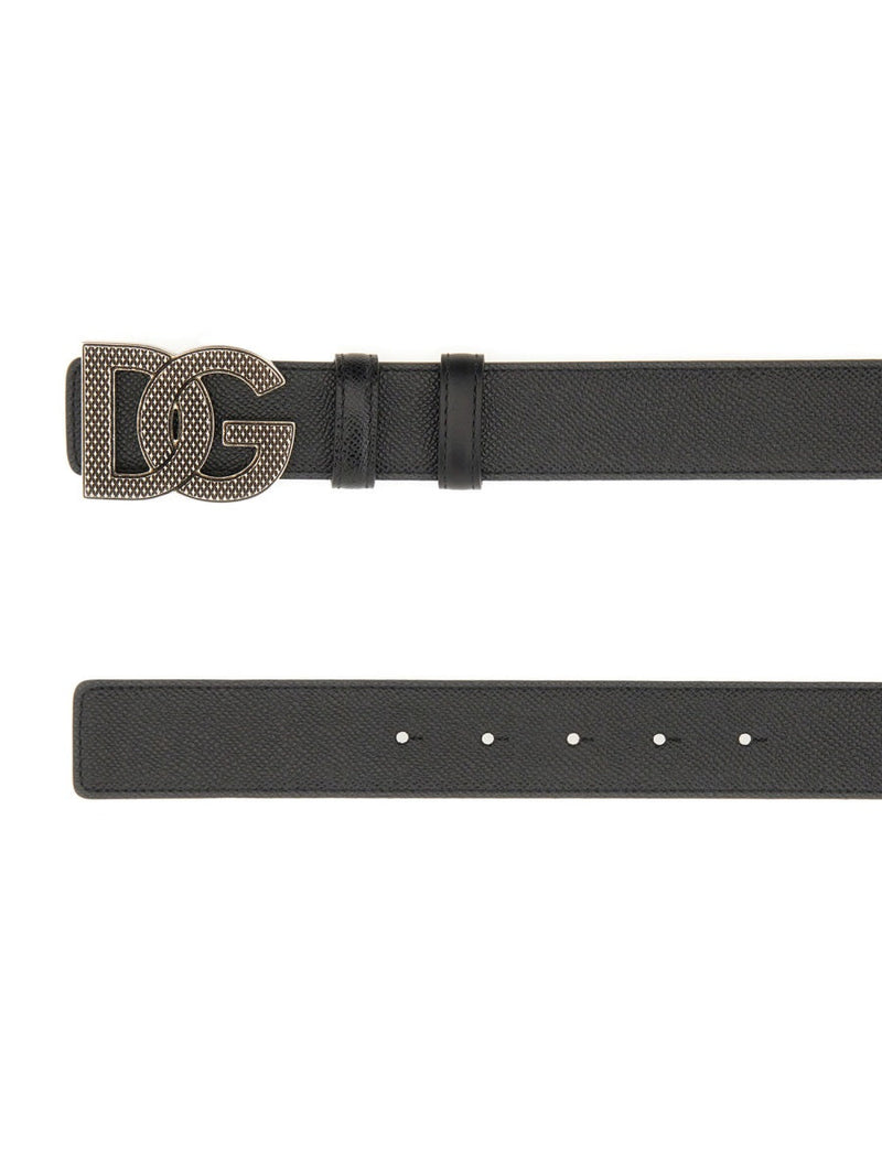 Dolce & Gabbana Leather Belt — Black