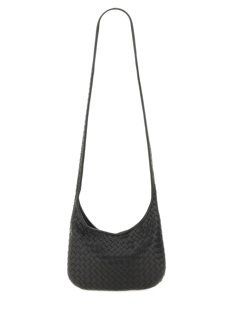 Bottega Veneta Veneto Shoulder Bag — Black Leather