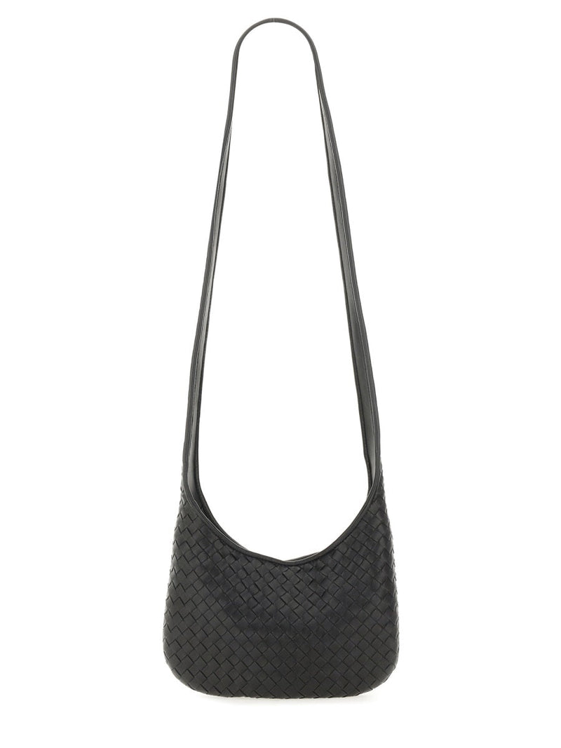 Bottega Veneta Veneto Shoulder Bag — Black Leather