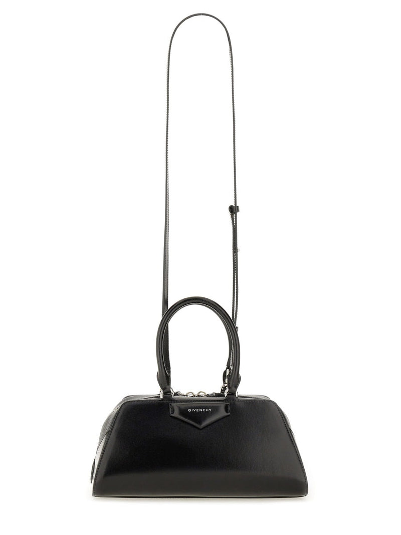 Givenchy Antigona East-West Shoulder Bag — Black Calf Leather