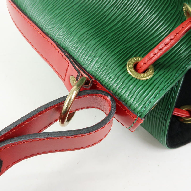 Louis Vuitton Bicolor Petit Noe Epi Leather Green Bag