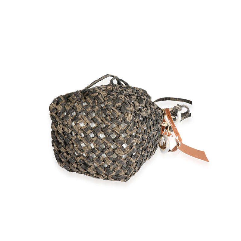 Fendi Brown Jacquard Interlace Canvas Mini Mon Tresor Handbag