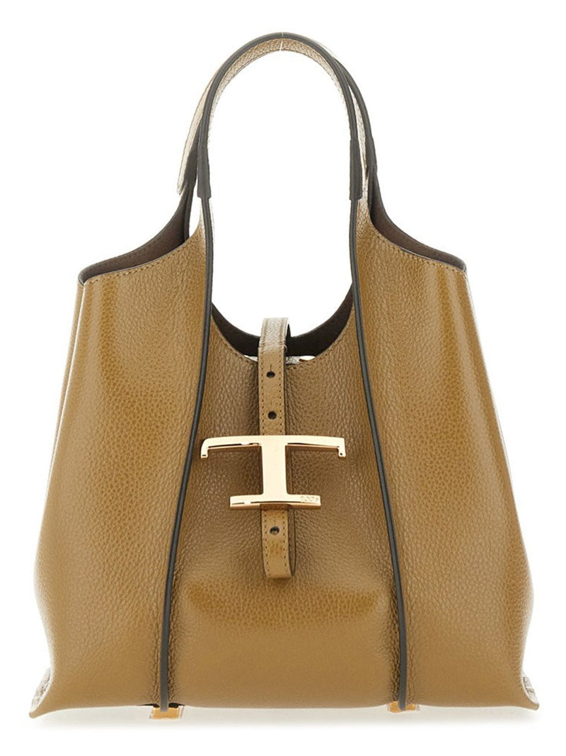 Tods Calf Leather Mini Bag — Beige