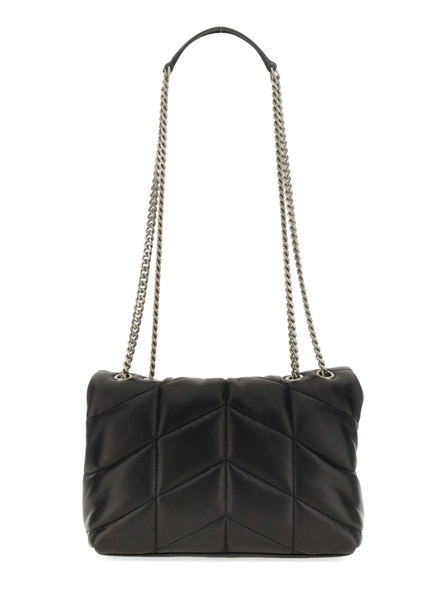 Saint Laurent Puffer Toy Shoulder Bag — Black Lamb Leather