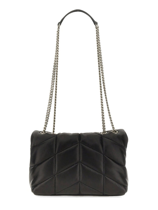 Saint Laurent Puffer Toy Shoulder Bag — Black Lamb Leather
