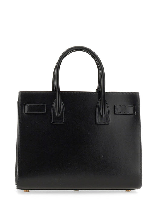Saint Laurent Sac De Jour Top Handle Bag — Black Calf Skin
