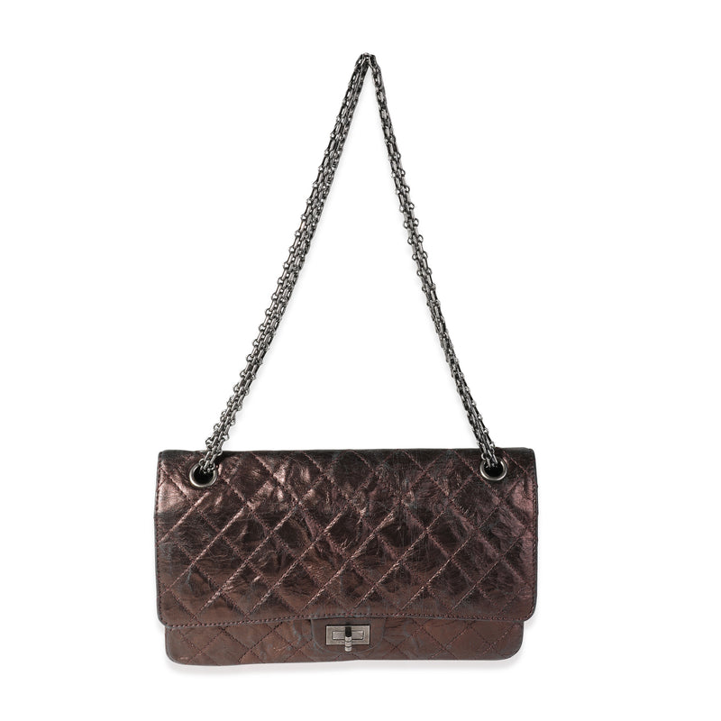 Chanel Bronze Metallic Quilted 2.55 Reissue 226 Bag Leather Handbag