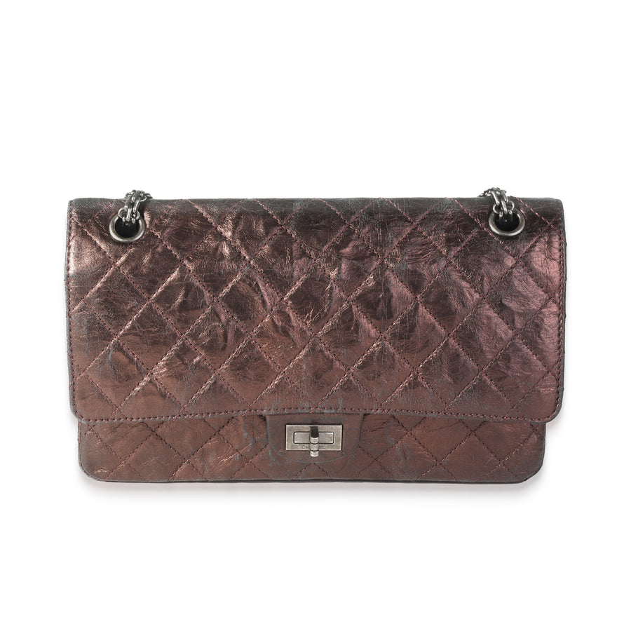 Chanel Bronze Metallic Quilted 2.55 Reissue 226 Bag Leather Handbag
