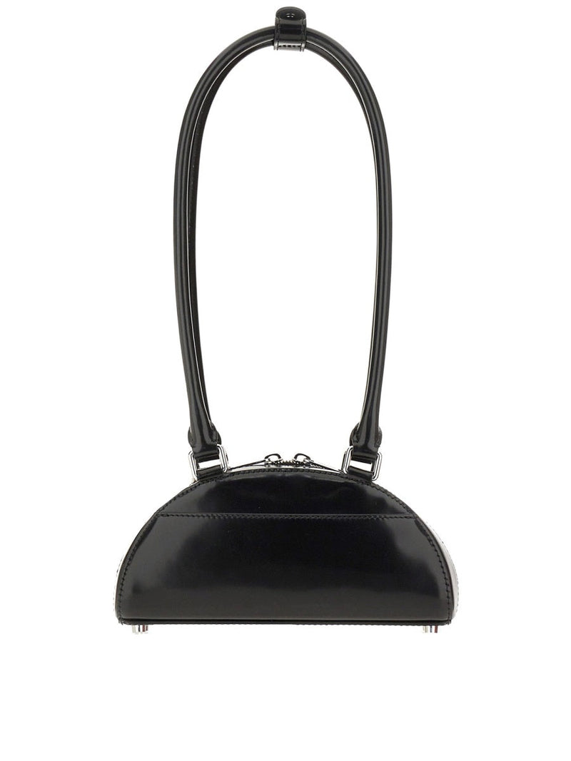Self-Portrait Mini Cow Leather Shoulder Bag — Black Outer