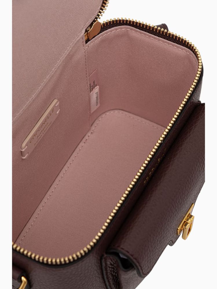 Coccinelle Beat Generation Crossbody Bag — Berry Grained Leather