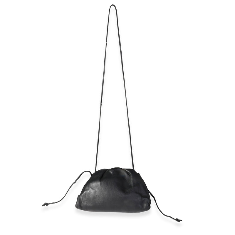 Bottega Veneta Black Calfskin Mini Pouch Bag Leather Handbag