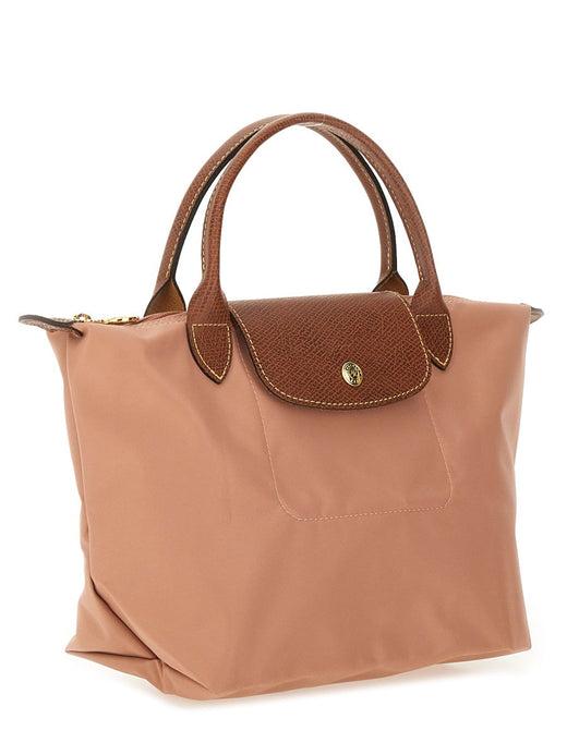 Longchamp Le Pliage Top Handle Bag — Pink Nylon
