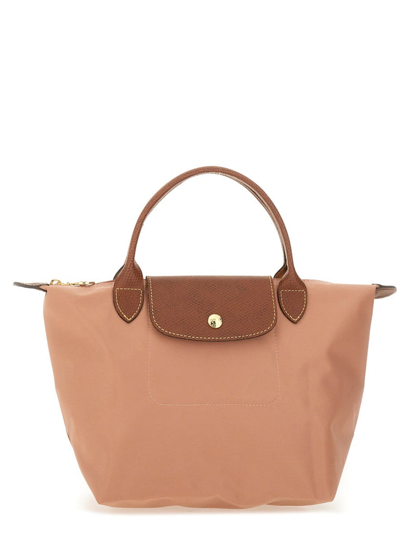 Longchamp Le Pliage Top Handle Bag — Pink Nylon