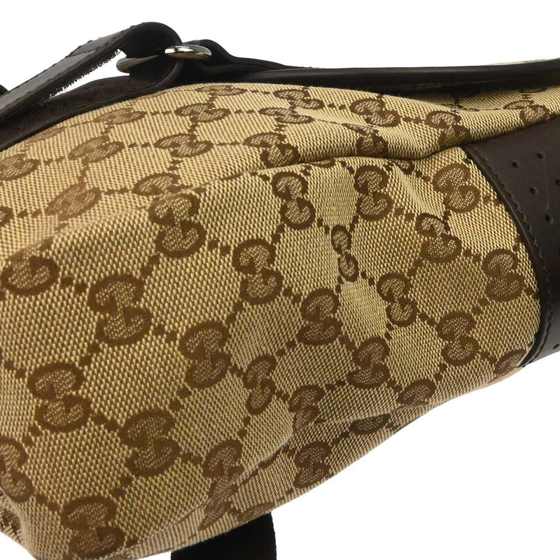 Gucci Buckle Messenger Gg Canvas Beige