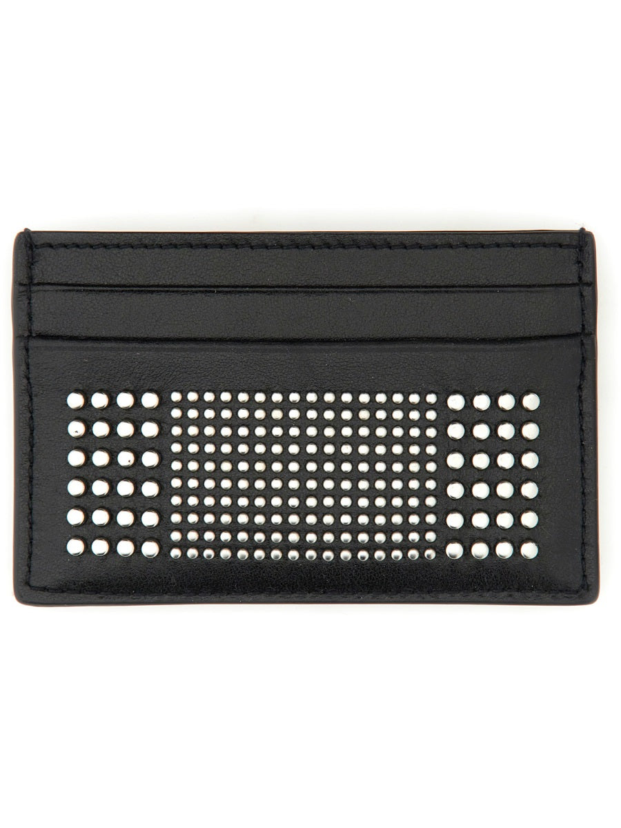 Alexander Mcqueen Leather Card Case — Black Wallets & Purses