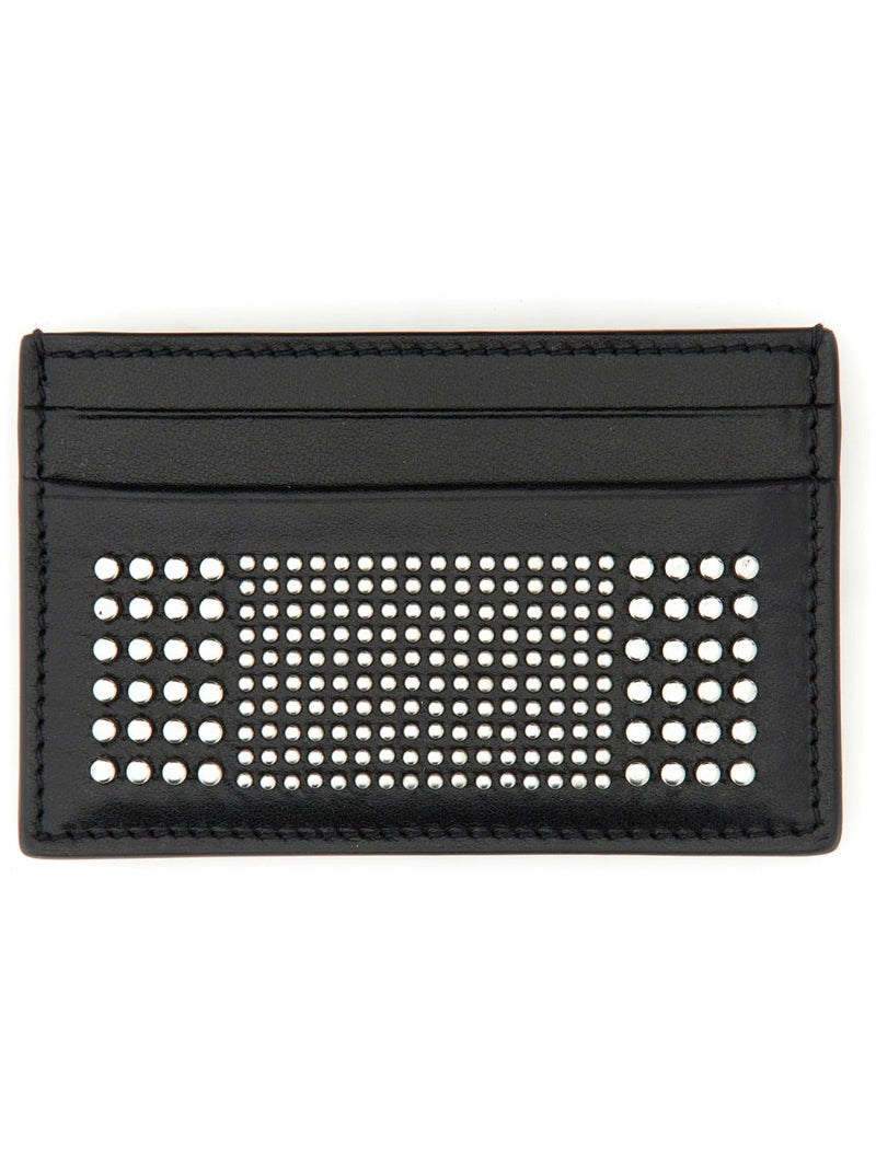 Alexander Mcqueen Leather Card Case — Black Wallets & Purses