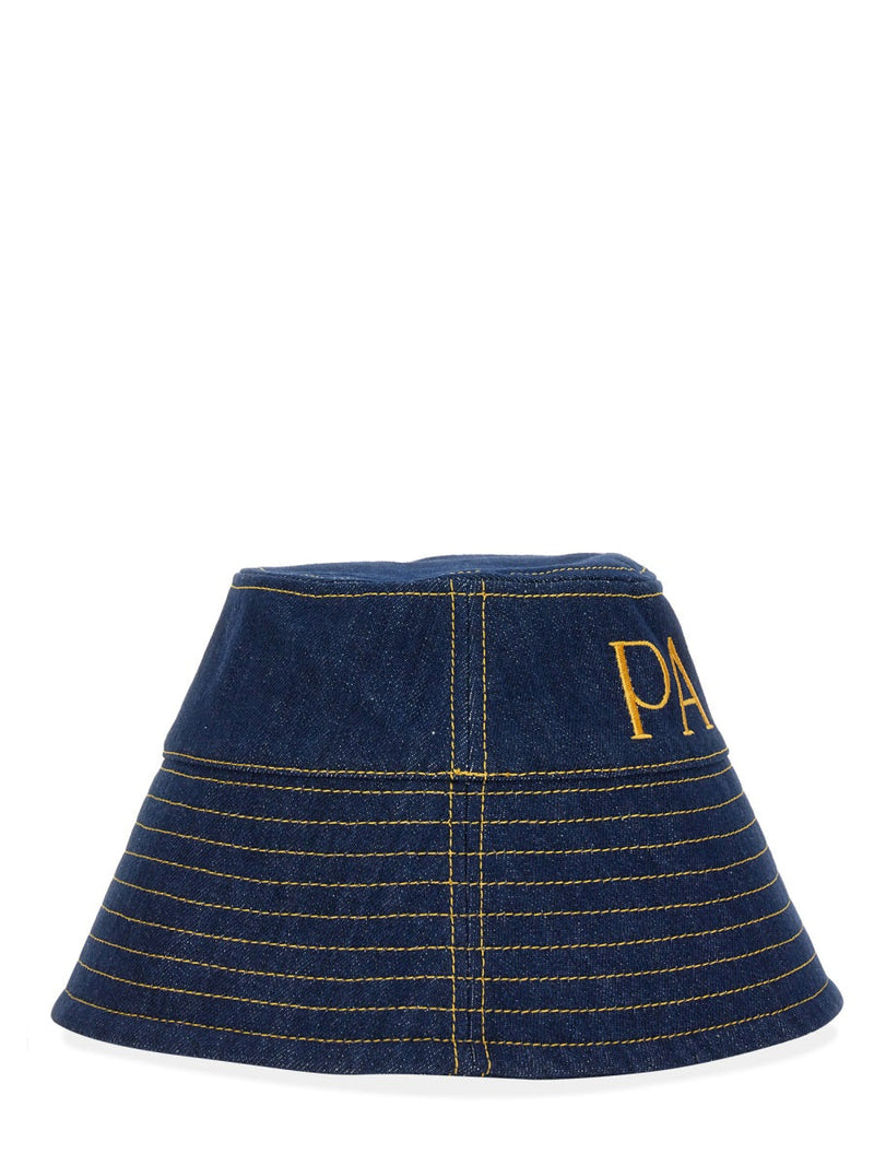 Patou Ac027_0008602d Logo Cotton Bucket Hat — Blue