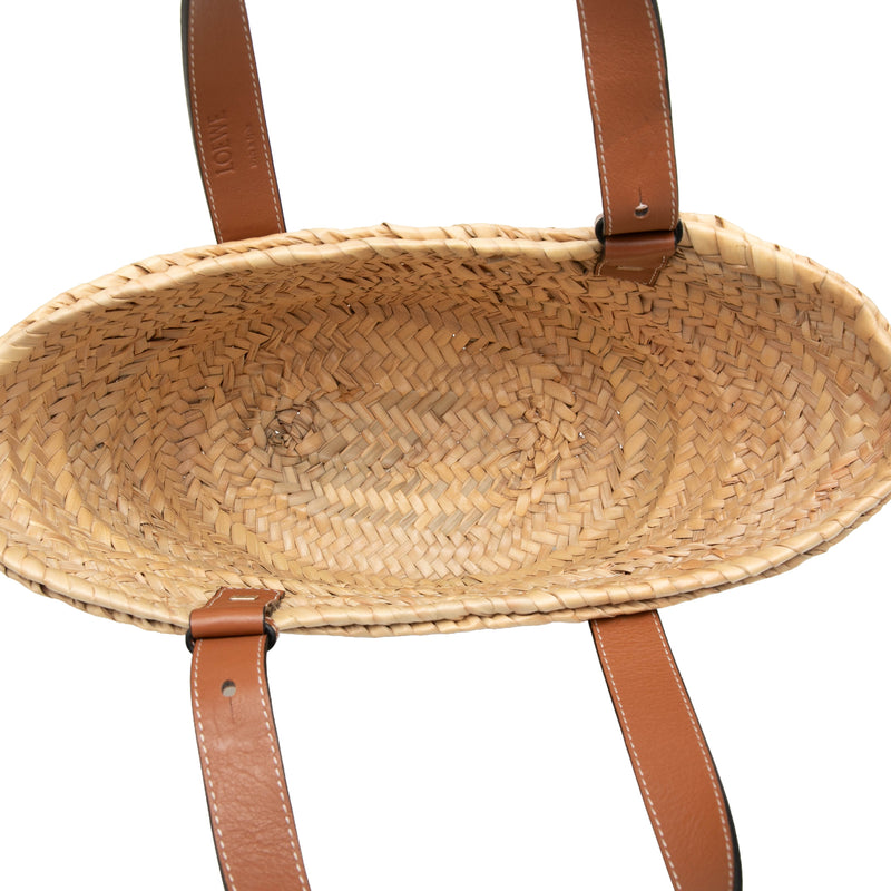 Small Raffia Anagram Basket Tote - Image 4