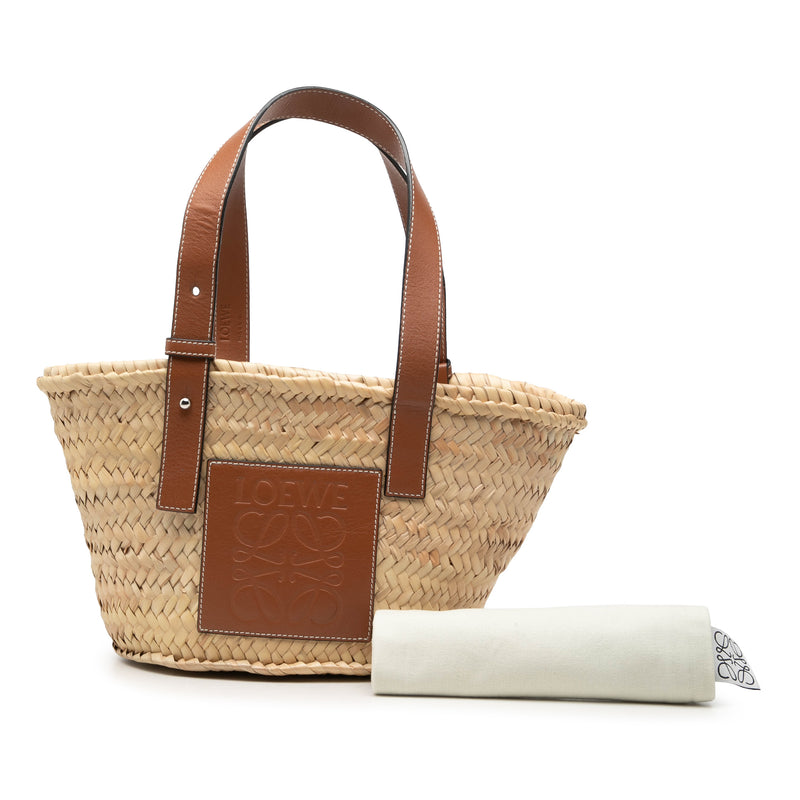 Small Raffia Anagram Basket Tote - Image 7