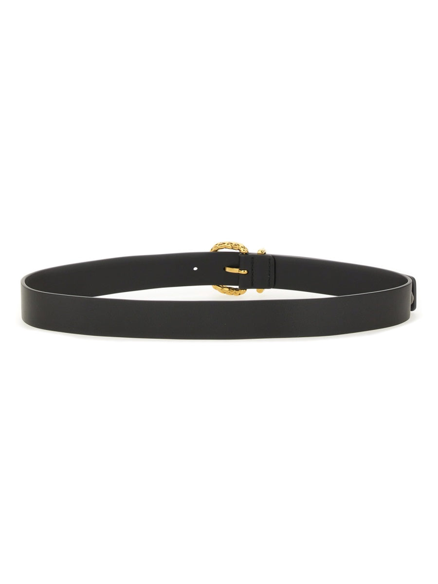 Bottega Veneta Coaxial Belt — Black Calfskin