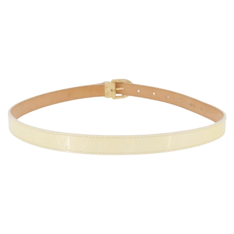 Louis Vuitton Vernis Belt Lv Monogram Beige Patent_leather