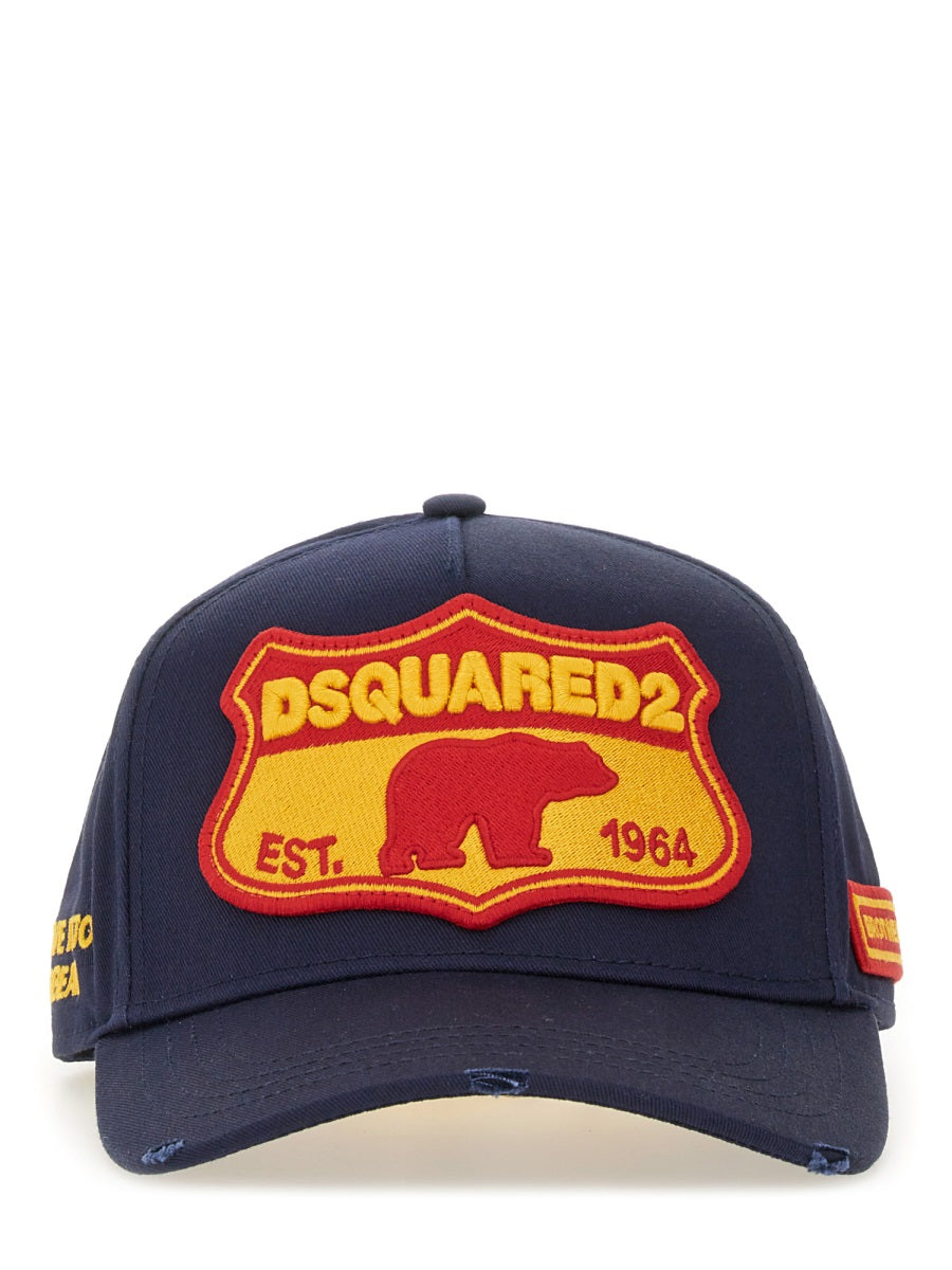 Dsquared2 Bcm0493_05c000013073 Cotton Baseball Cap — Blue Caps